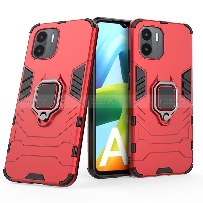 Coque Contour Silicone et Plastique Housse Etui Mat avec Magnetique Support Bague Anneau pour Xiaomi Redmi A1 Plus