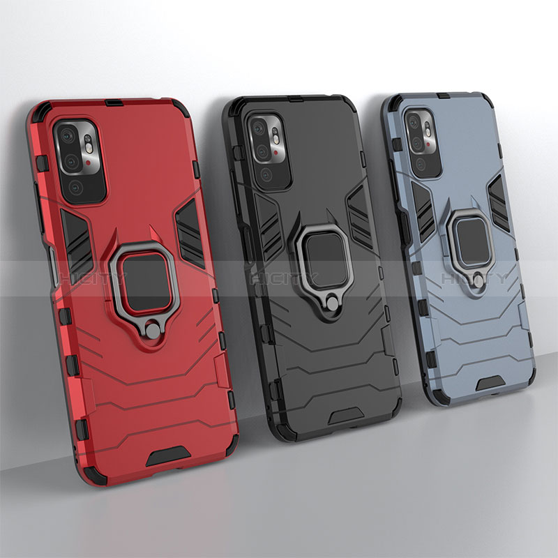 Coque Contour Silicone et Plastique Housse Etui Mat avec Magnetique Support Bague Anneau pour Xiaomi Redmi Note 11 SE 5G Plus