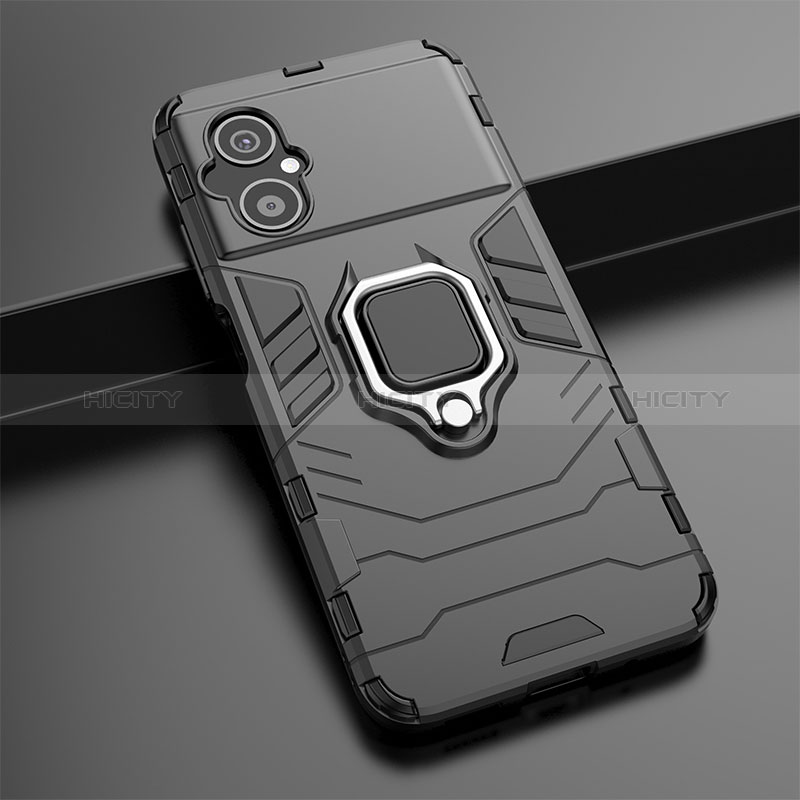 Coque Contour Silicone et Plastique Housse Etui Mat avec Magnetique Support Bague Anneau pour Xiaomi Redmi Note 11R 5G Plus