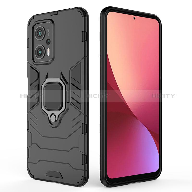 Coque Contour Silicone et Plastique Housse Etui Mat avec Magnetique Support Bague Anneau pour Xiaomi Redmi Note 11T Pro+ Plus 5G Plus