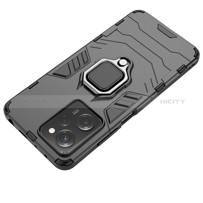 Coque Contour Silicone et Plastique Housse Etui Mat avec Magnetique Support Bague Anneau pour Xiaomi Redmi Note 12 Pro Speed 5G Plus