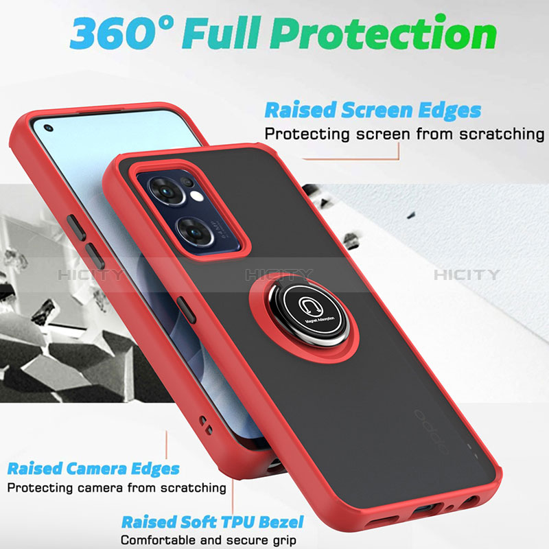 Coque Contour Silicone et Plastique Housse Etui Mat avec Magnetique Support Bague Anneau QW2 pour OnePlus Nord CE 2 5G Plus