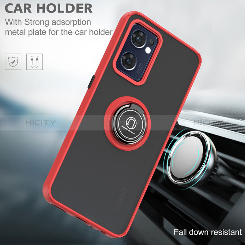 Coque Contour Silicone et Plastique Housse Etui Mat avec Magnetique Support Bague Anneau QW2 pour OnePlus Nord CE 2 5G Plus