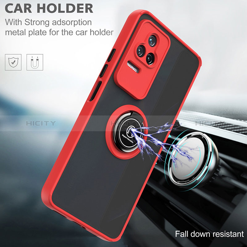 Coque Contour Silicone et Plastique Housse Etui Mat avec Magnetique Support Bague Anneau QW2 pour Xiaomi Redmi K50 5G Plus