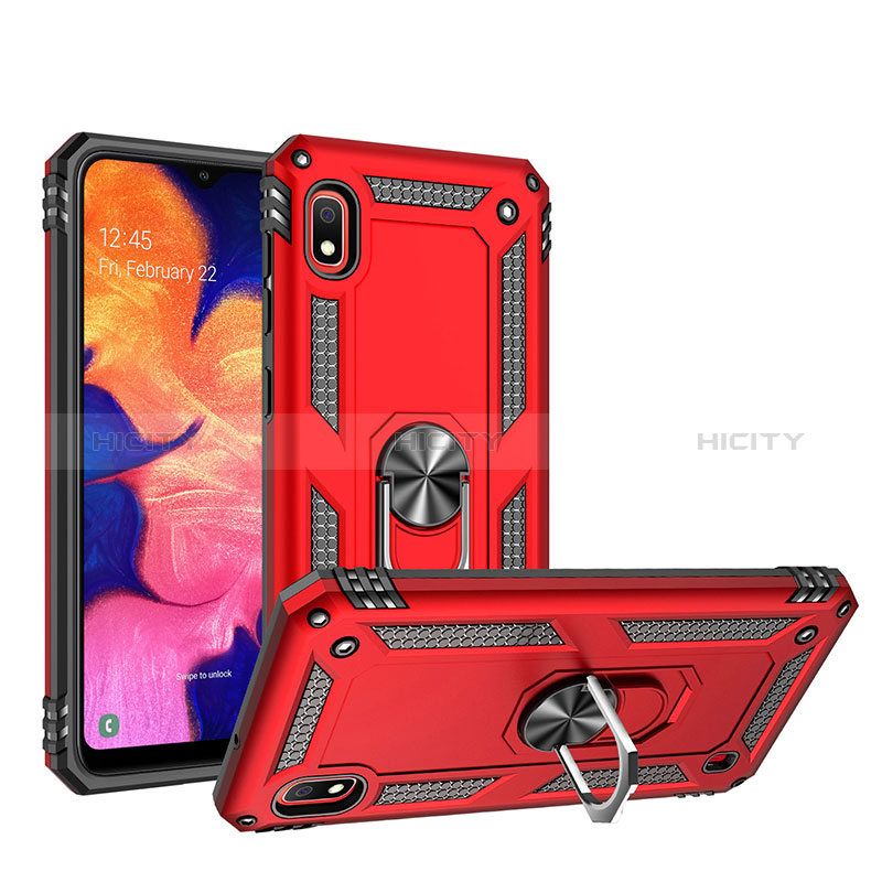 Coque Contour Silicone et Plastique Housse Etui Mat avec Magnetique Support Bague Anneau QW3 pour Samsung Galaxy A10 Plus