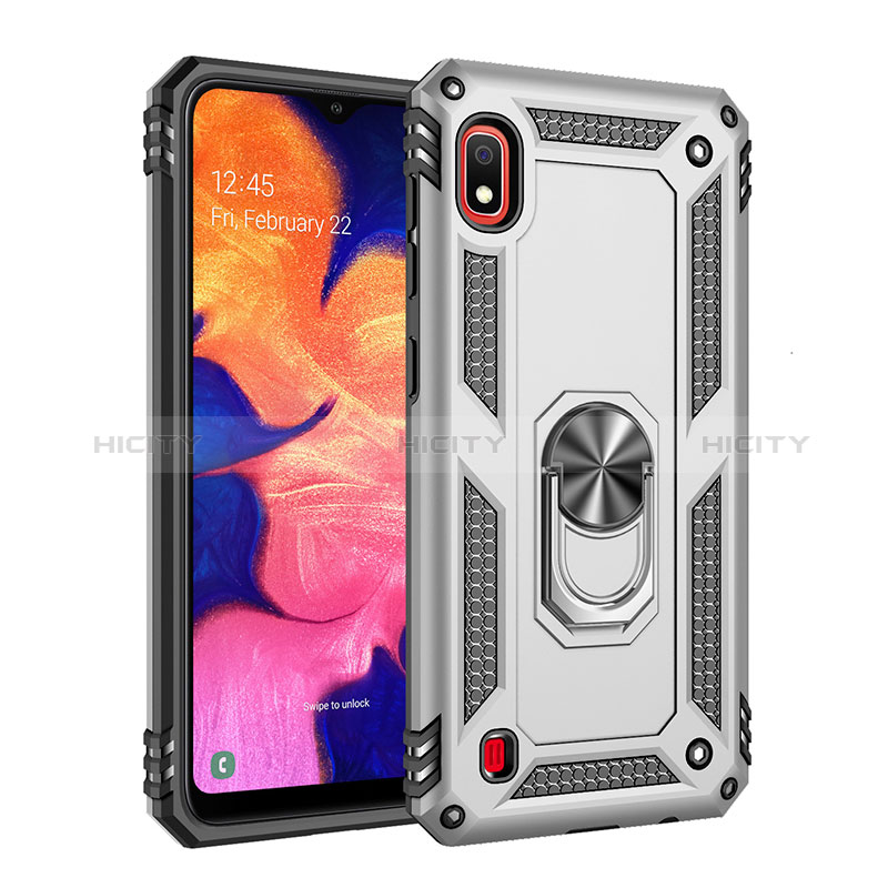 Coque Contour Silicone et Plastique Housse Etui Mat avec Magnetique Support Bague Anneau QW3 pour Samsung Galaxy A10 Plus