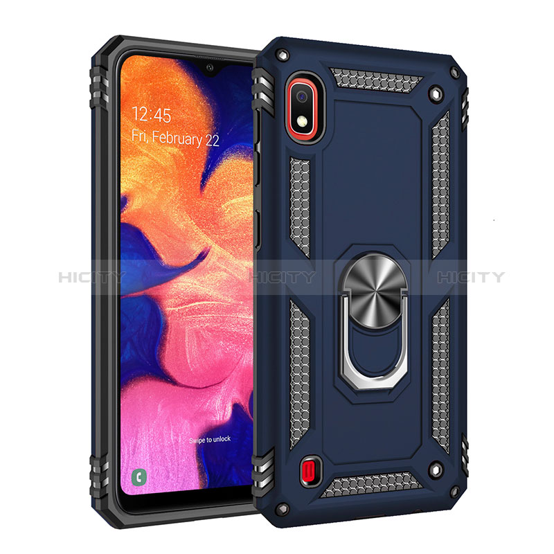 Coque Contour Silicone et Plastique Housse Etui Mat avec Magnetique Support Bague Anneau QW3 pour Samsung Galaxy A10 Plus