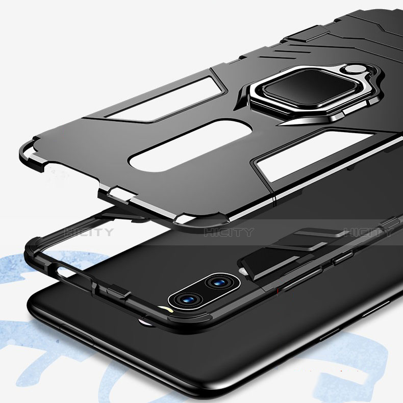 Coque Contour Silicone et Plastique Housse Etui Mat avec Magnetique Support Bague Anneau R01 pour Xiaomi Mi 9T Pro Plus