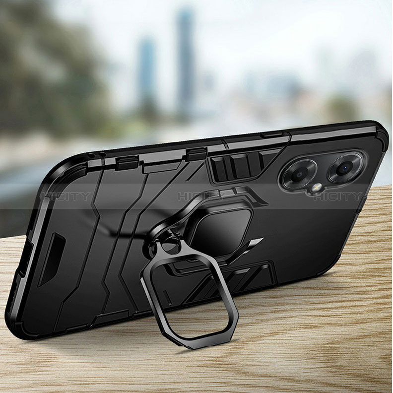 Coque Contour Silicone et Plastique Housse Etui Mat avec Magnetique Support Bague Anneau R01 pour Xiaomi Redmi Note 11R 5G Plus