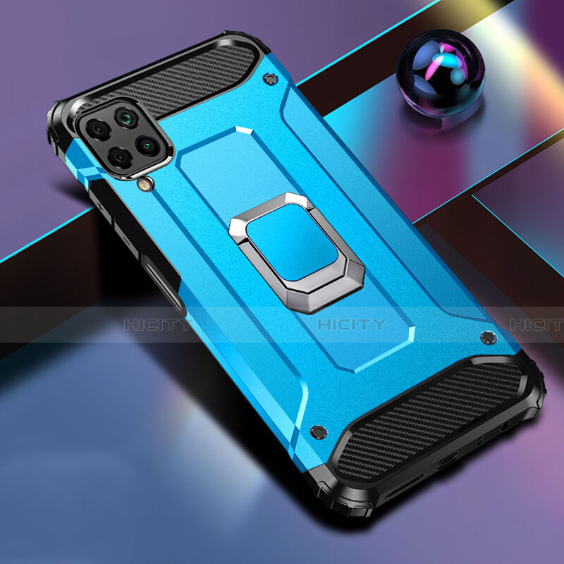 Coque Contour Silicone et Plastique Housse Etui Mat avec Magnetique Support Bague Anneau R02 pour Huawei Nova 6 SE Plus