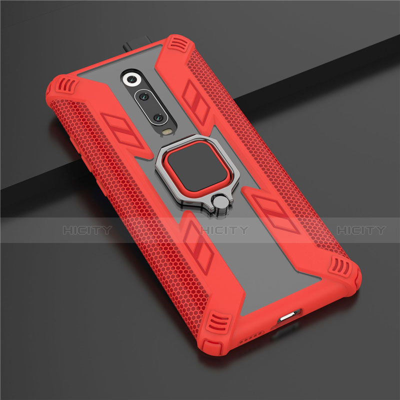 Coque Contour Silicone et Plastique Housse Etui Mat avec Magnetique Support Bague Anneau R03 pour Xiaomi Redmi K20 Plus