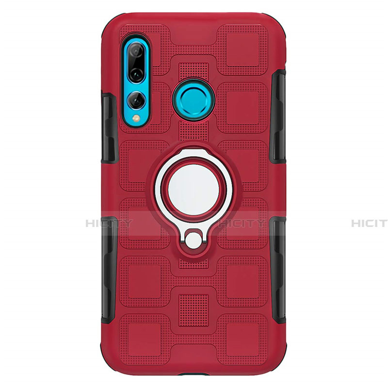 Coque Contour Silicone et Plastique Housse Etui Mat avec Magnetique Support Bague Anneau R04 pour Huawei Honor 20E Plus