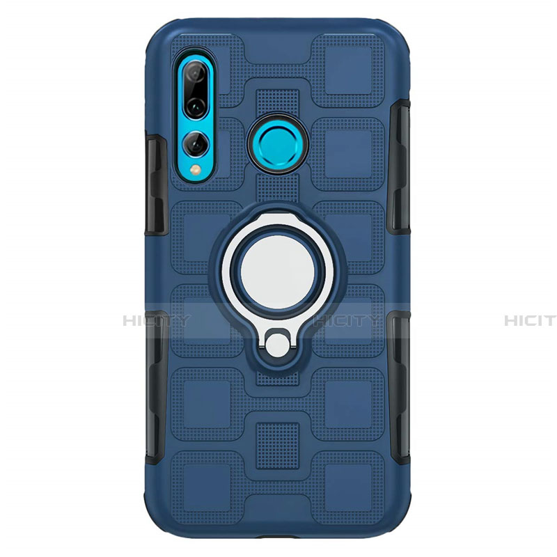 Coque Contour Silicone et Plastique Housse Etui Mat avec Magnetique Support Bague Anneau R04 pour Huawei Honor 20E Plus