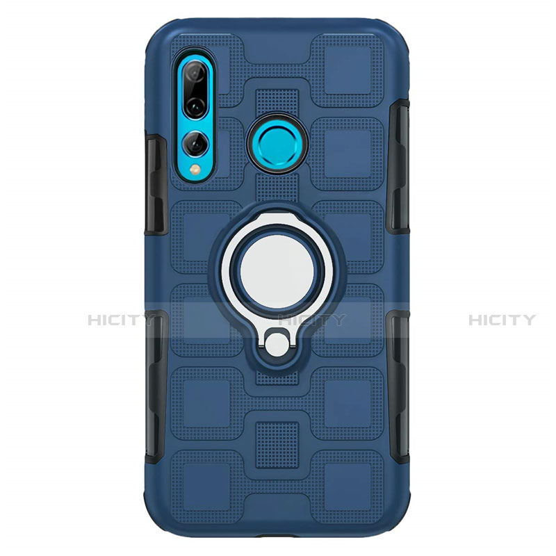 Coque Contour Silicone et Plastique Housse Etui Mat avec Magnetique Support Bague Anneau R04 pour Huawei Honor 20i Plus