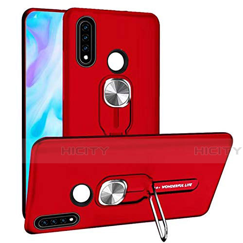 Coque Contour Silicone et Plastique Housse Etui Mat avec Magnetique Support Bague Anneau R04 pour Huawei P30 Lite New Edition Plus