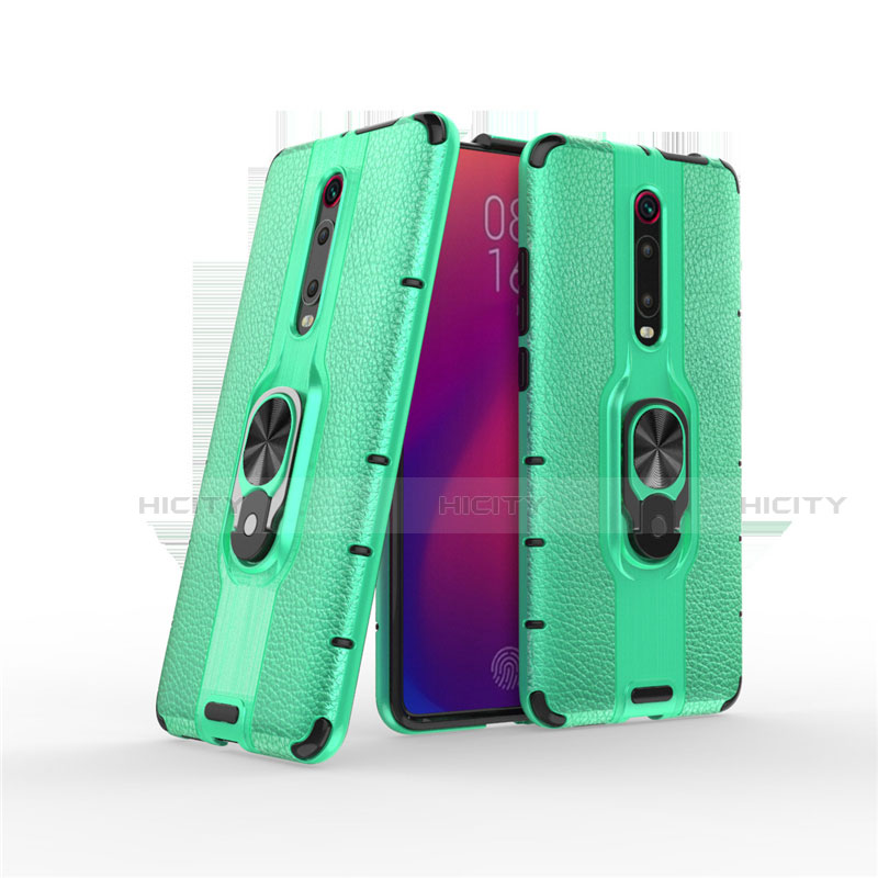 Coque Contour Silicone et Plastique Housse Etui Mat avec Magnetique Support Bague Anneau R07 pour Xiaomi Mi 9T Plus