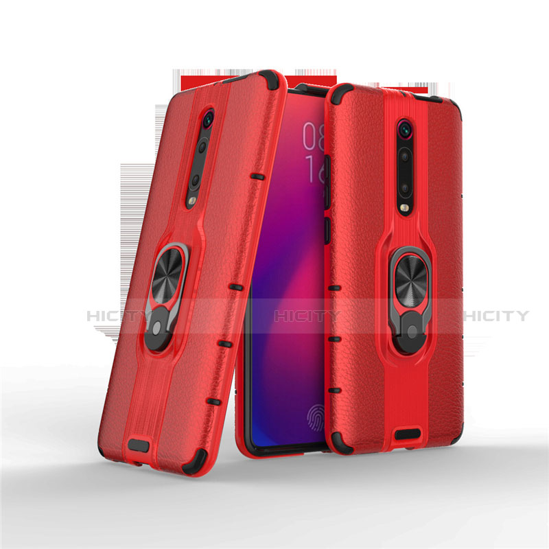 Coque Contour Silicone et Plastique Housse Etui Mat avec Magnetique Support Bague Anneau R07 pour Xiaomi Mi 9T Plus