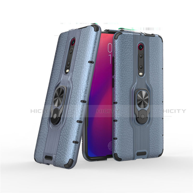 Coque Contour Silicone et Plastique Housse Etui Mat avec Magnetique Support Bague Anneau R07 pour Xiaomi Mi 9T Pro Plus