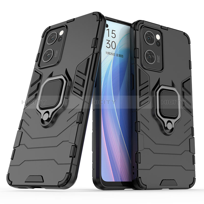 Coque Contour Silicone et Plastique Housse Etui Mat avec Magnetique Support Bague Anneau S01 pour OnePlus Nord CE 2 5G Plus