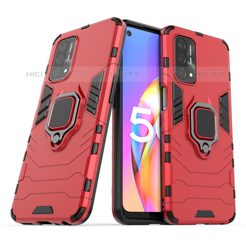 Coque Contour Silicone et Plastique Housse Etui Mat avec Magnetique Support Bague Anneau S01 pour OnePlus Nord N200 5G Plus