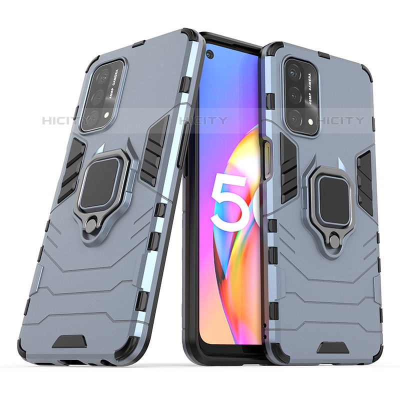 Coque Contour Silicone et Plastique Housse Etui Mat avec Magnetique Support Bague Anneau S01 pour OnePlus Nord N200 5G Plus