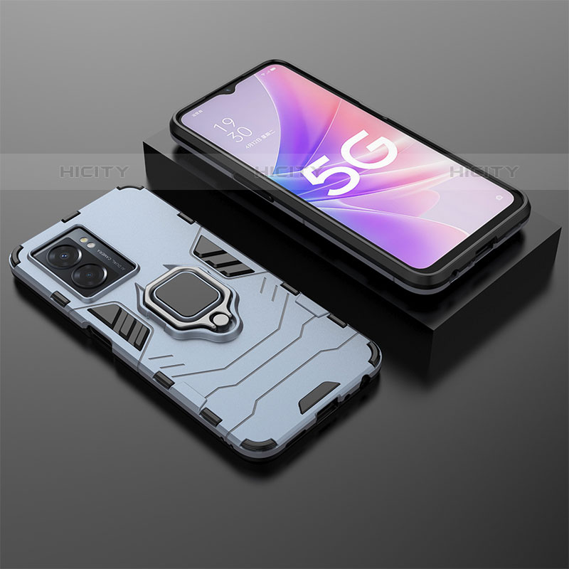 Coque Contour Silicone et Plastique Housse Etui Mat avec Magnetique Support Bague Anneau S01 pour OnePlus Nord N300 5G Plus