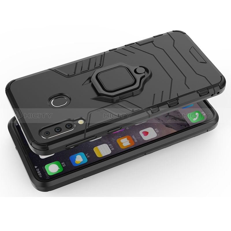 Coque Contour Silicone et Plastique Housse Etui Mat avec Magnetique Support Bague Anneau S01 pour Samsung Galaxy A40s Plus