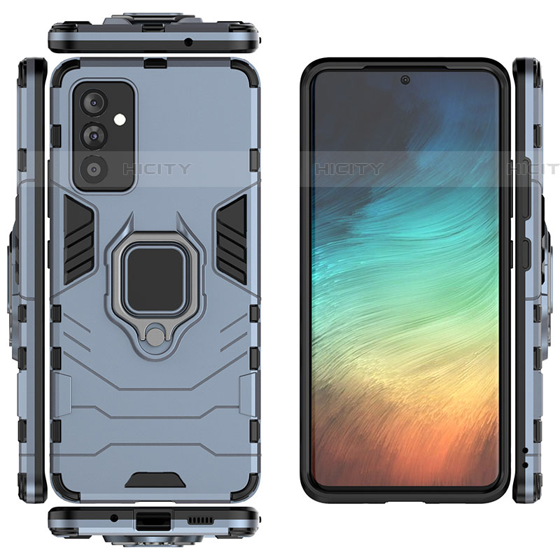 Coque Contour Silicone et Plastique Housse Etui Mat avec Magnetique Support Bague Anneau S01 pour Samsung Galaxy A54 5G Plus