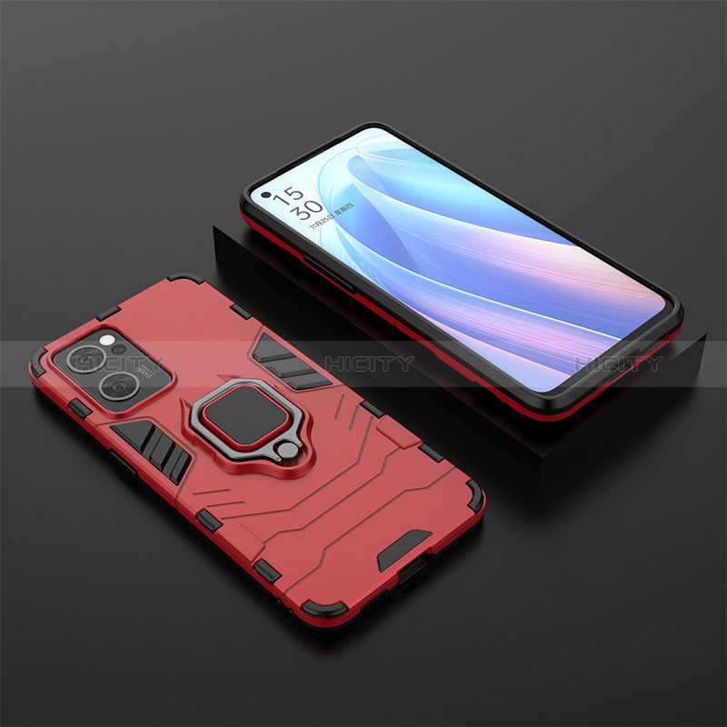 Coque Contour Silicone et Plastique Housse Etui Mat avec Magnetique Support Bague Anneau S02 pour OnePlus Nord CE 2 5G Plus