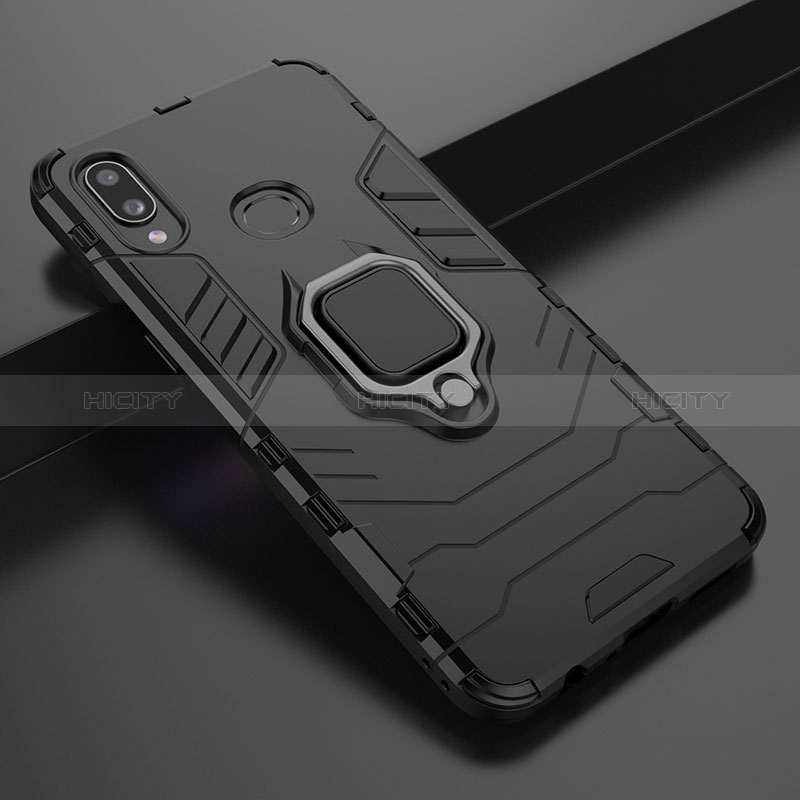 Coque Contour Silicone et Plastique Housse Etui Mat avec Magnetique Support Bague Anneau S02 pour Samsung Galaxy A10s Plus