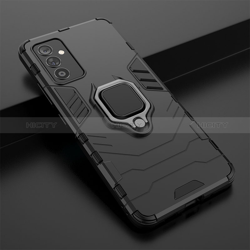 Coque Contour Silicone et Plastique Housse Etui Mat avec Magnetique Support Bague Anneau S02 pour Samsung Galaxy A15 4G Plus