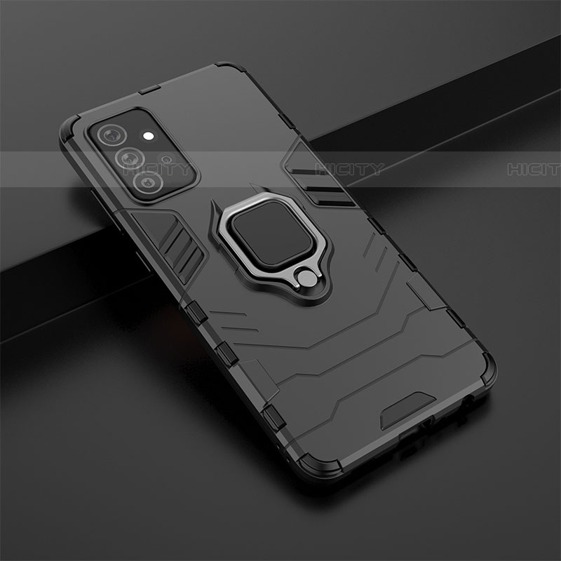 Coque Contour Silicone et Plastique Housse Etui Mat avec Magnetique Support Bague Anneau S02 pour Samsung Galaxy A72 4G Plus