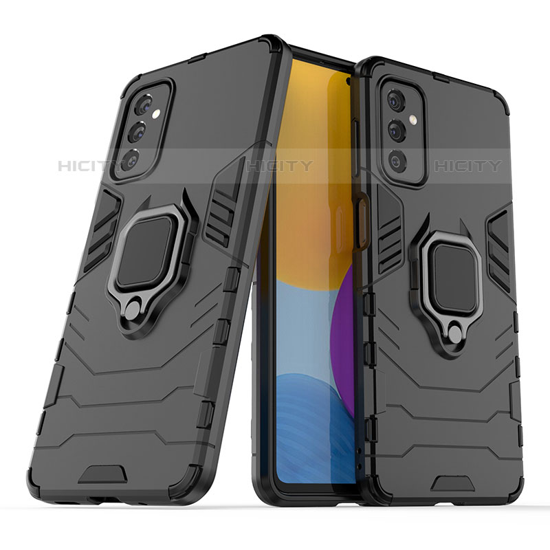 Coque Contour Silicone et Plastique Housse Etui Mat avec Magnetique Support Bague Anneau S02 pour Samsung Galaxy M52 5G Plus