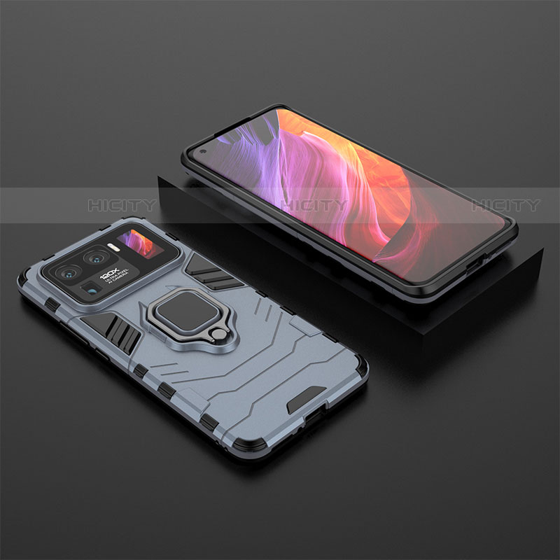 Coque Contour Silicone et Plastique Housse Etui Mat avec Magnetique Support Bague Anneau S02 pour Xiaomi Mi 11 Ultra 5G Plus