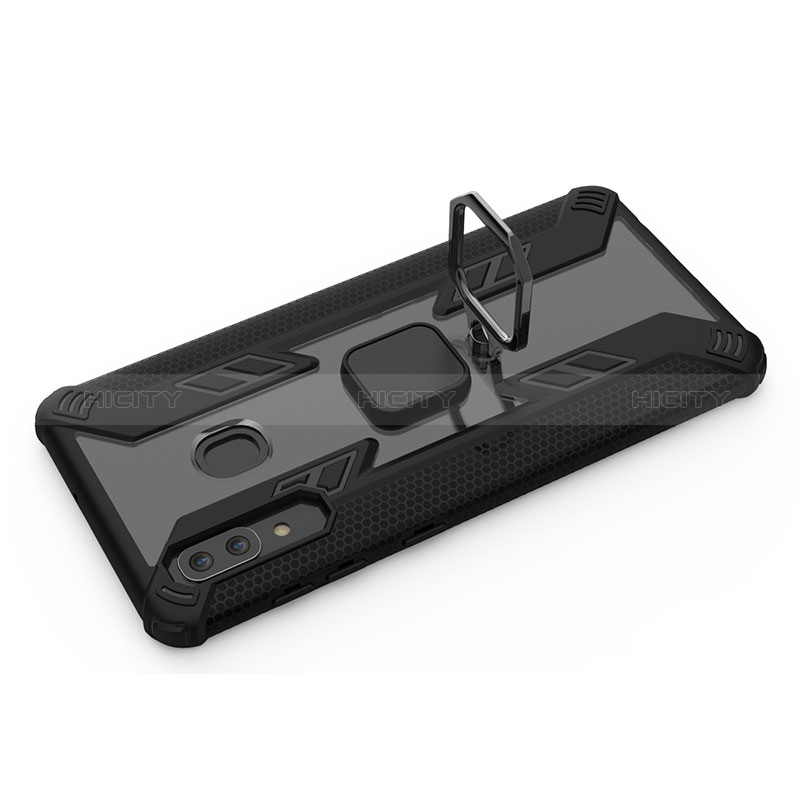 Coque Contour Silicone et Plastique Housse Etui Mat avec Magnetique Support Bague Anneau S03 pour Samsung Galaxy A20 Plus