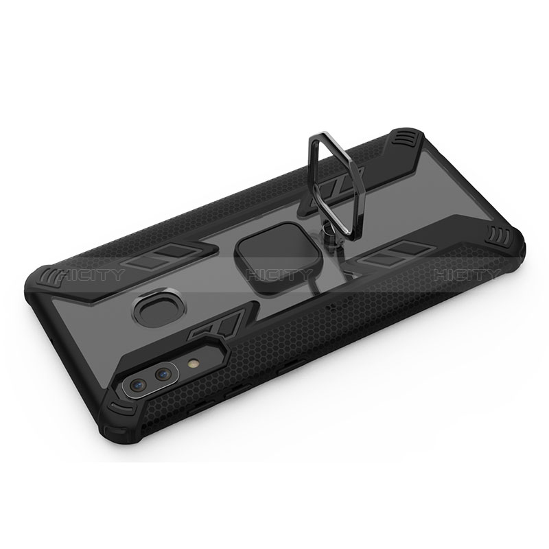 Coque Contour Silicone et Plastique Housse Etui Mat avec Magnetique Support Bague Anneau S03 pour Samsung Galaxy A30 Plus