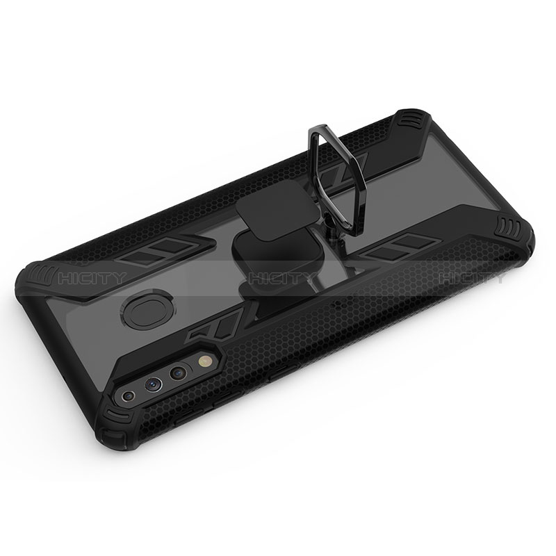 Coque Contour Silicone et Plastique Housse Etui Mat avec Magnetique Support Bague Anneau S03 pour Samsung Galaxy A40s Plus