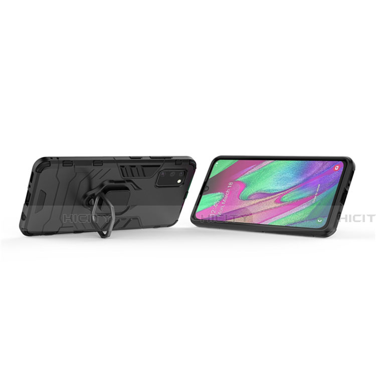 Coque Contour Silicone et Plastique Housse Etui Mat avec Magnetique Support Bague Anneau S03 pour Samsung Galaxy A41 Plus