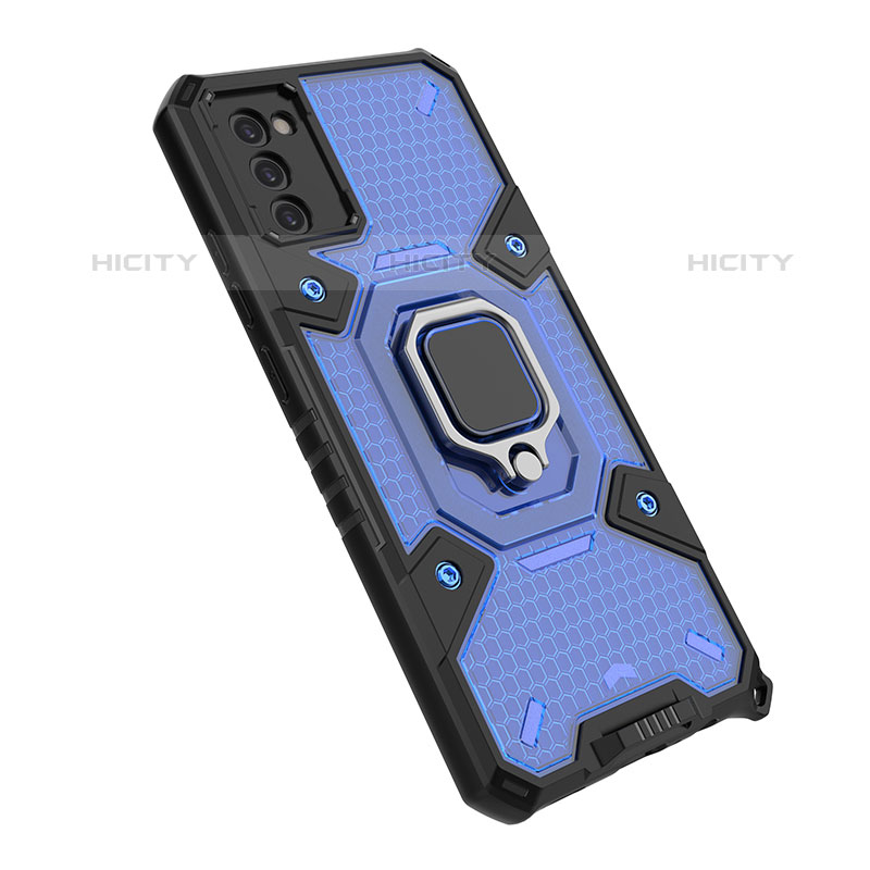 Coque Contour Silicone et Plastique Housse Etui Mat avec Magnetique Support Bague Anneau S03 pour Samsung Galaxy M02s Plus