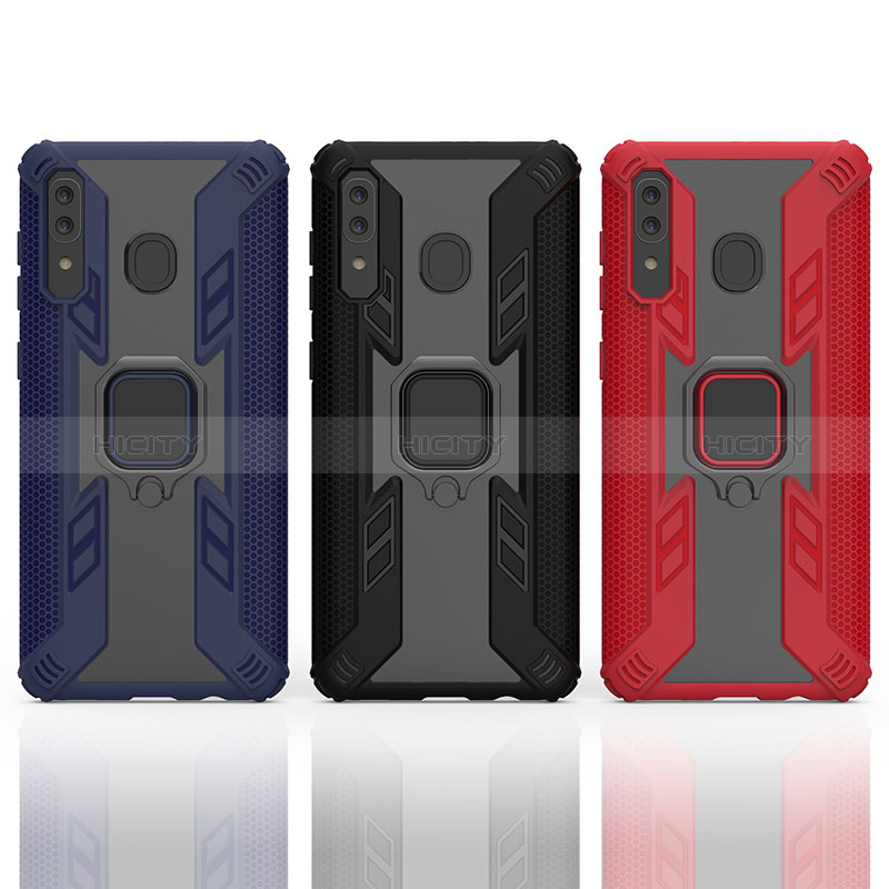 Coque Contour Silicone et Plastique Housse Etui Mat avec Magnetique Support Bague Anneau S03 pour Samsung Galaxy M10S Plus