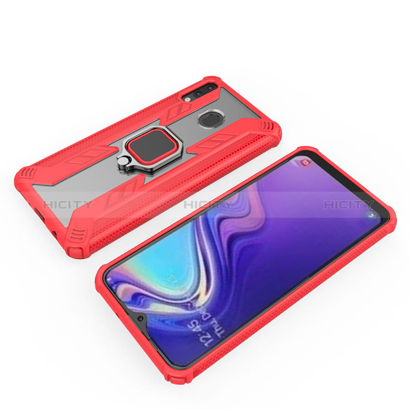 Coque Contour Silicone et Plastique Housse Etui Mat avec Magnetique Support Bague Anneau S03 pour Samsung Galaxy M20 Plus