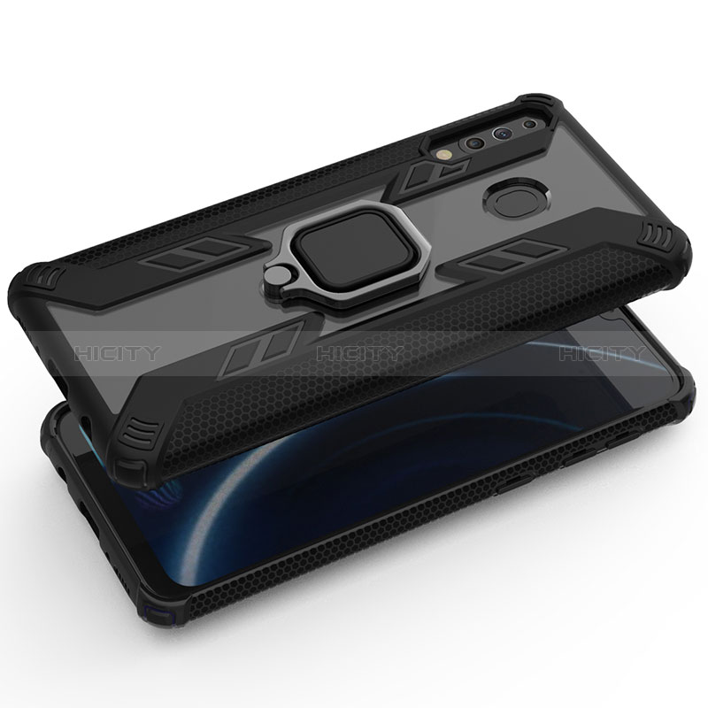 Coque Contour Silicone et Plastique Housse Etui Mat avec Magnetique Support Bague Anneau S03 pour Samsung Galaxy M30 Plus