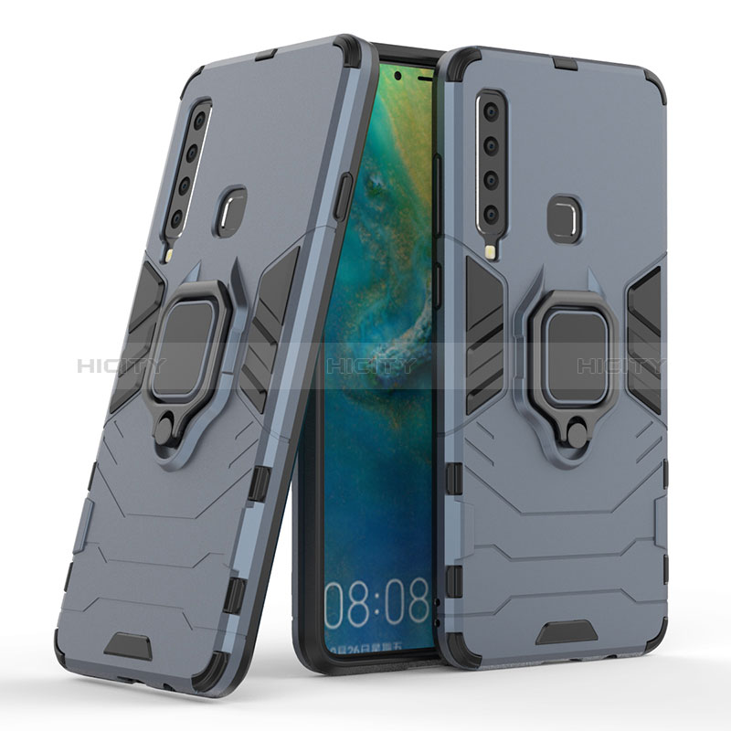 Coque Contour Silicone et Plastique Housse Etui Mat avec Magnetique Support Bague Anneau S06 pour Samsung Galaxy A9 (2018) A920 Plus