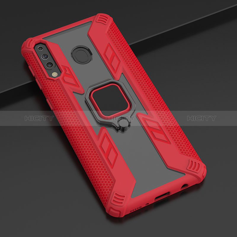 Coque Contour Silicone et Plastique Housse Etui Mat avec Magnetique Support Bague Anneau S06 pour Samsung Galaxy M30 Plus