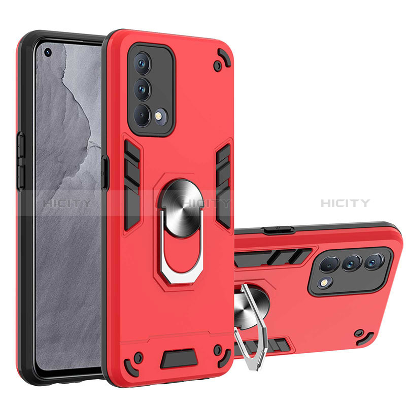 Coque Contour Silicone et Plastique Housse Etui Mat avec Magnetique Support Bague Anneau Y01B pour Realme GT Master 5G Plus