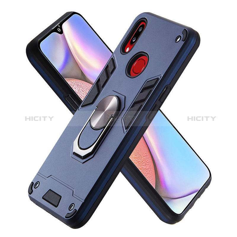 Coque Contour Silicone et Plastique Housse Etui Mat avec Magnetique Support Bague Anneau Y01B pour Samsung Galaxy A10s Plus