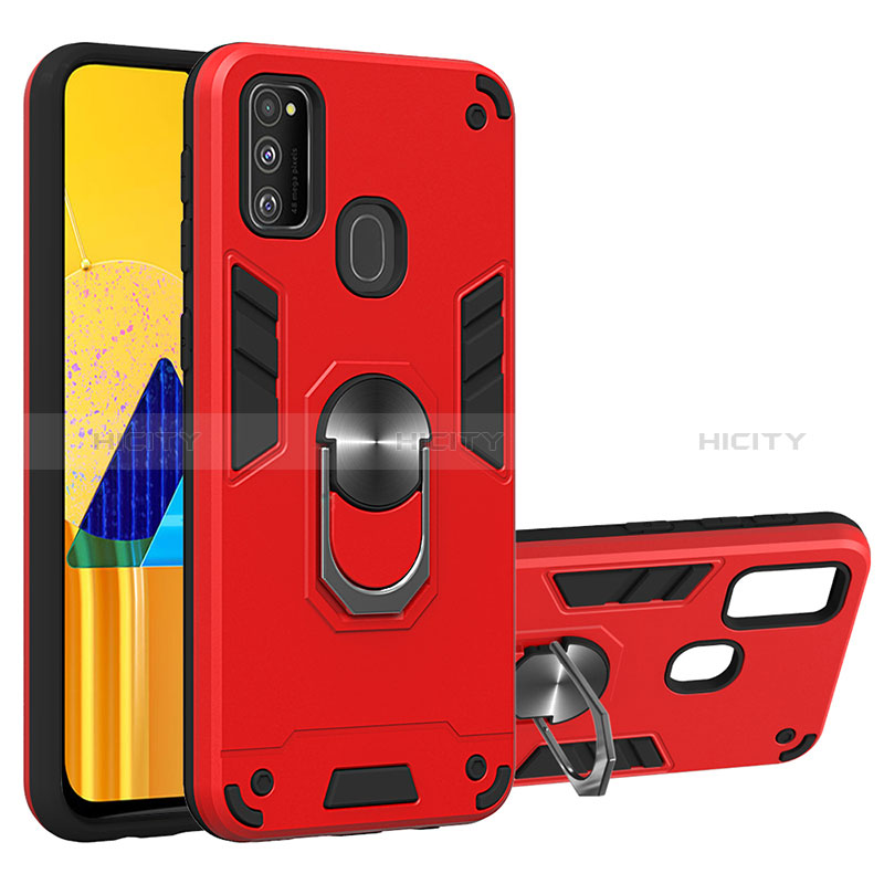 Coque Contour Silicone et Plastique Housse Etui Mat avec Magnetique Support Bague Anneau Y01B pour Samsung Galaxy M30s Plus