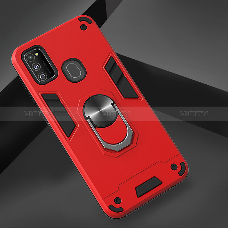 Coque Contour Silicone et Plastique Housse Etui Mat avec Magnetique Support Bague Anneau Y01B pour Samsung Galaxy M30s Plus