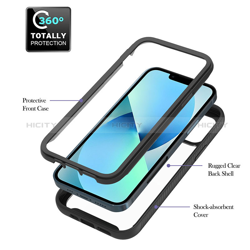 Coque Contour Silicone et Plastique Housse Etui Mat avec Magnetique Support Bague Anneau YB1 pour Apple iPhone 14 Plus Plus