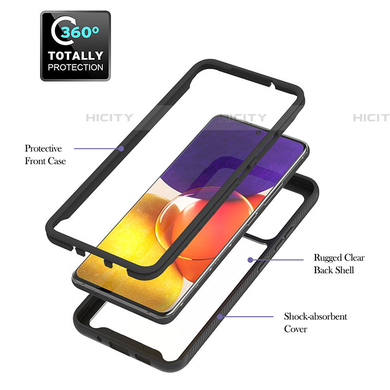 Coque Contour Silicone et Plastique Housse Etui Mat avec Magnetique Support Bague Anneau ZJ1 pour Samsung Galaxy A25 5G Plus